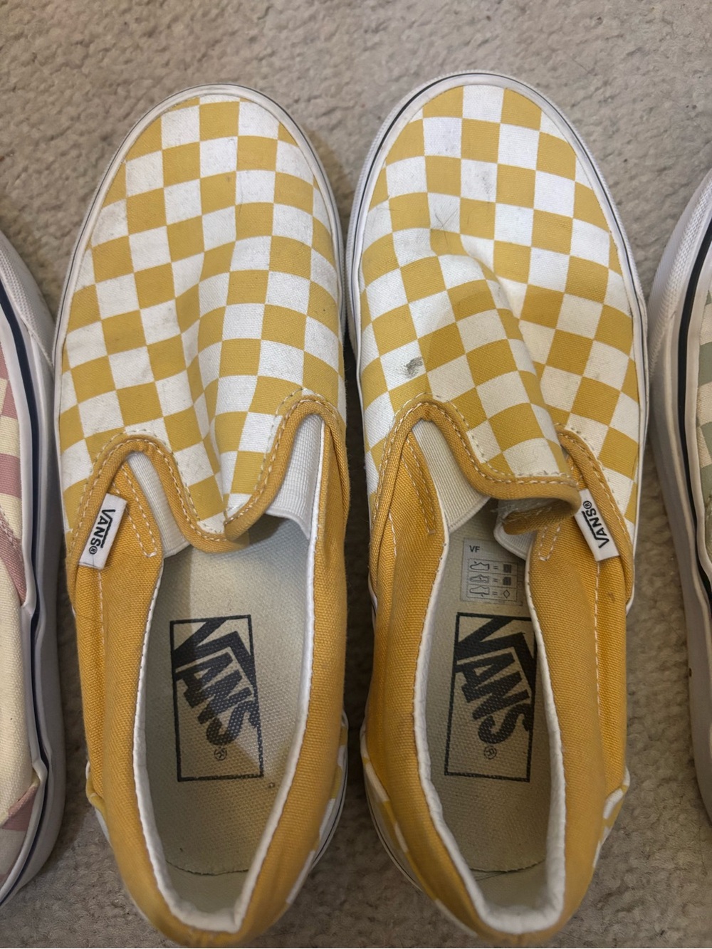 Vans Checkered Slip Ons - Yellow, Green, Pink - Price is for all 3 pairs - Picture 3 of 7